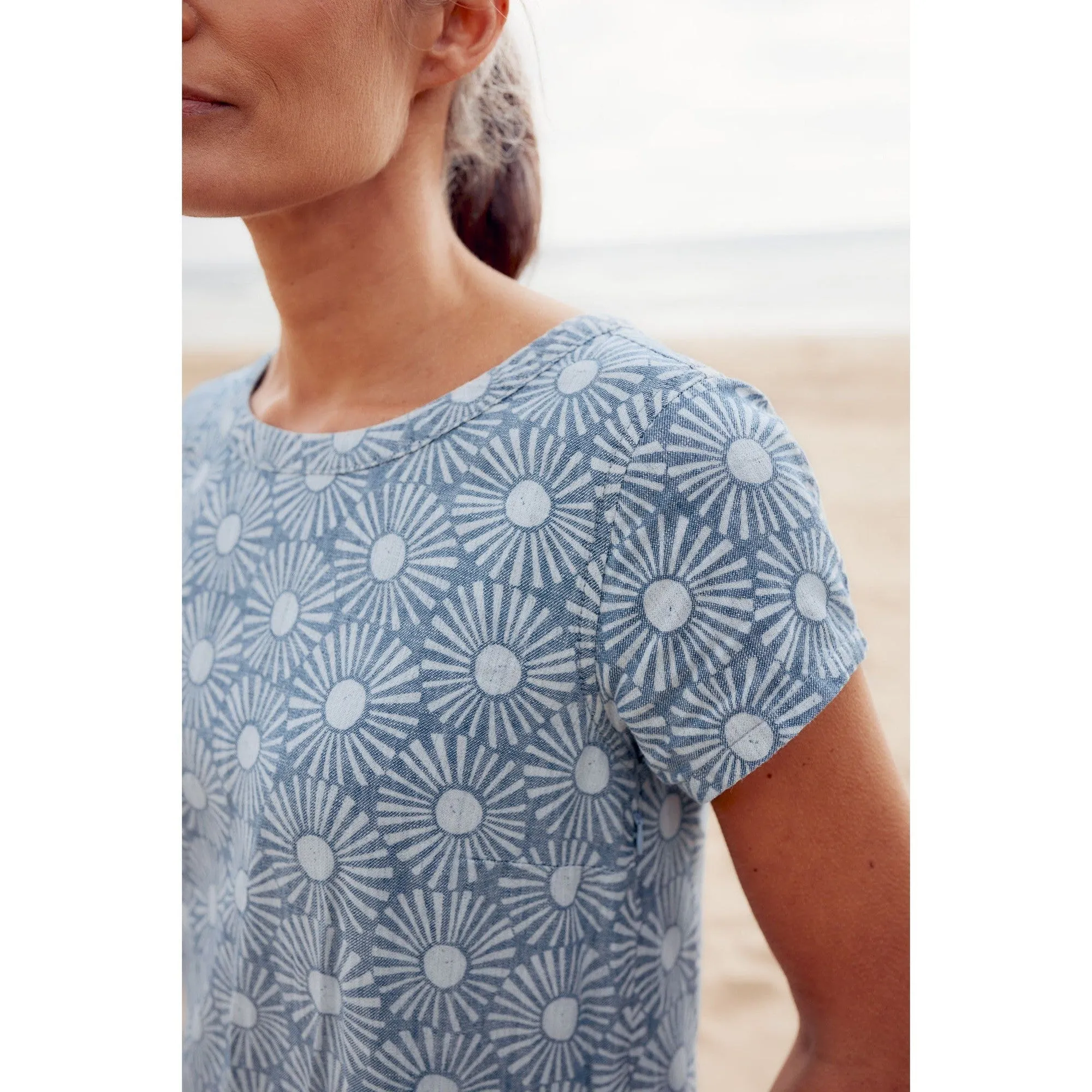 Seasalt River Cove Dress Sun Stamp Indigo