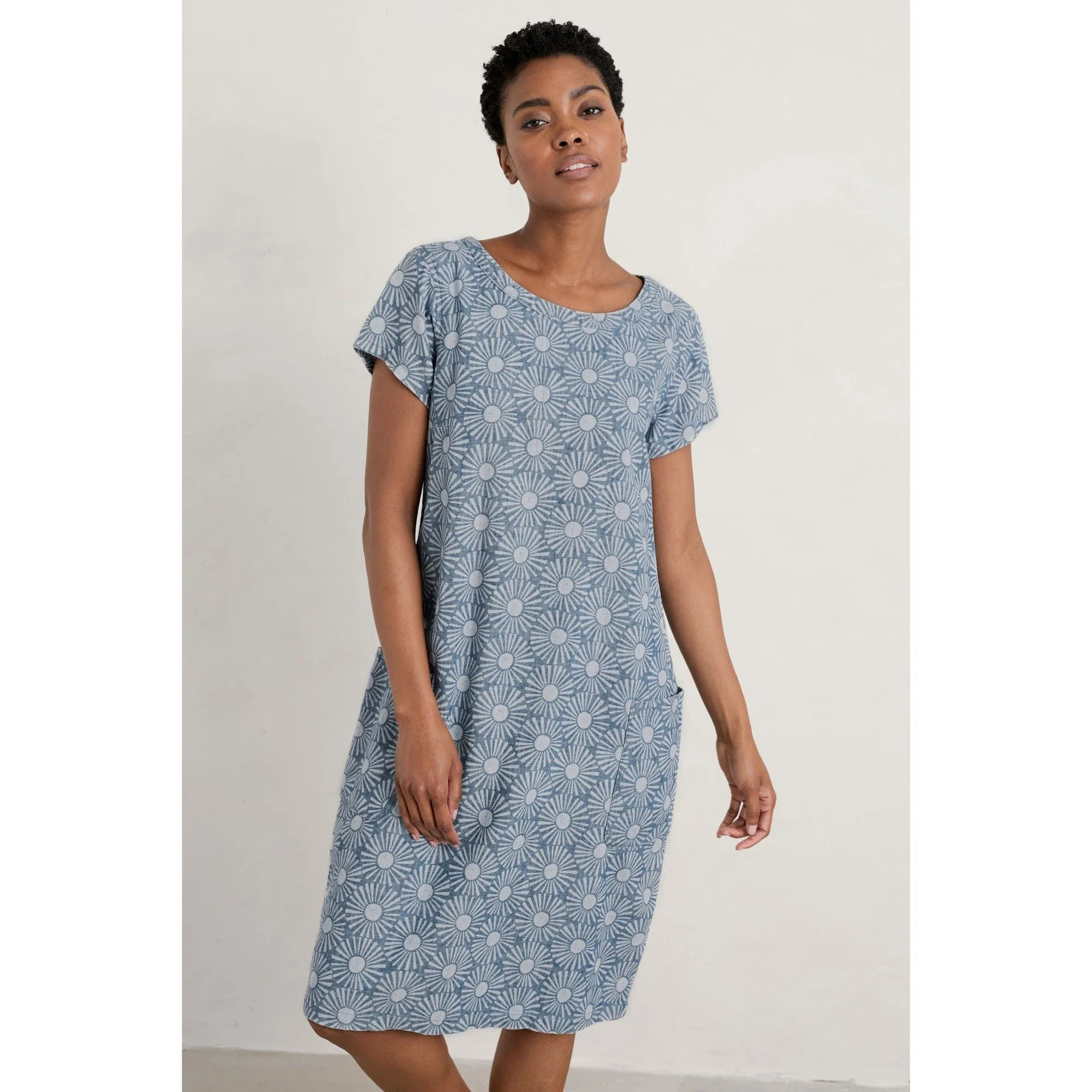 Seasalt River Cove Dress Sun Stamp Indigo