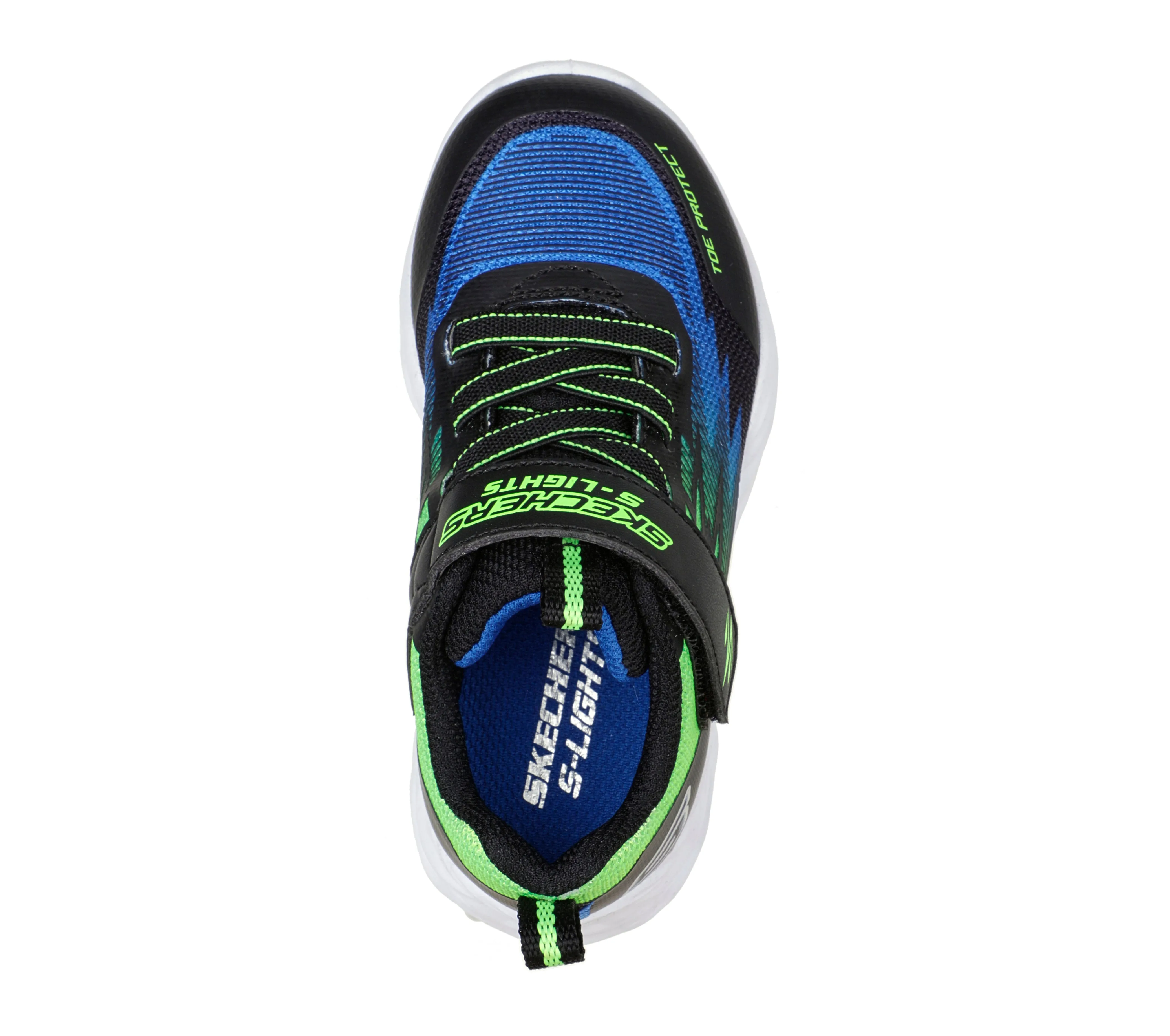SKECHERS VORTEX FLASH ZORENT INFANT - BLACK BLUE LIME