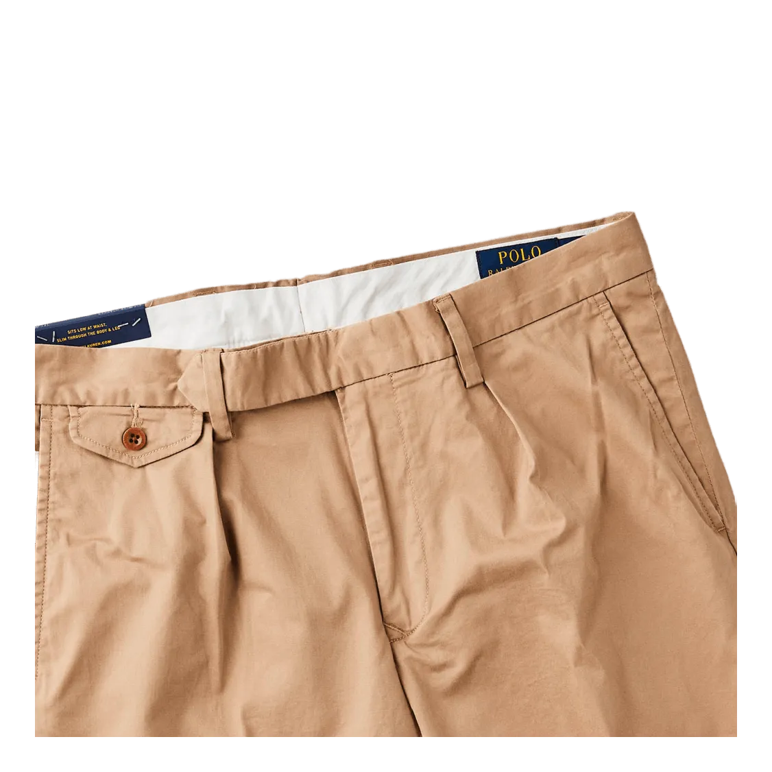 Stretch Slim Tapered Fit Pleated Pant Khaki