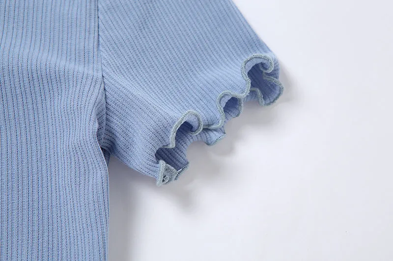 stringy selvedge collar cuff slim fit knitwear top cardigan blazer for women summer