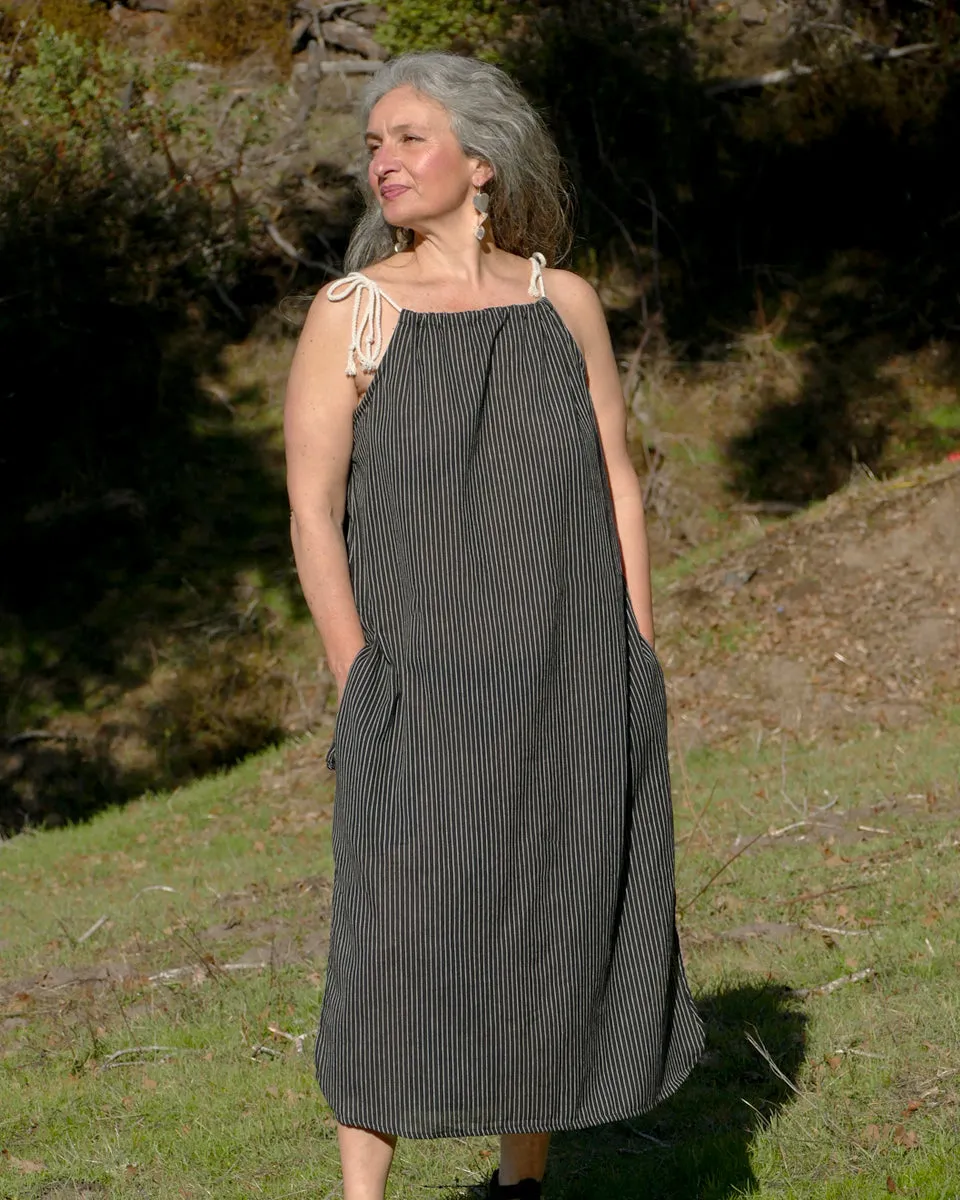 Striped Cotton Shift Dress