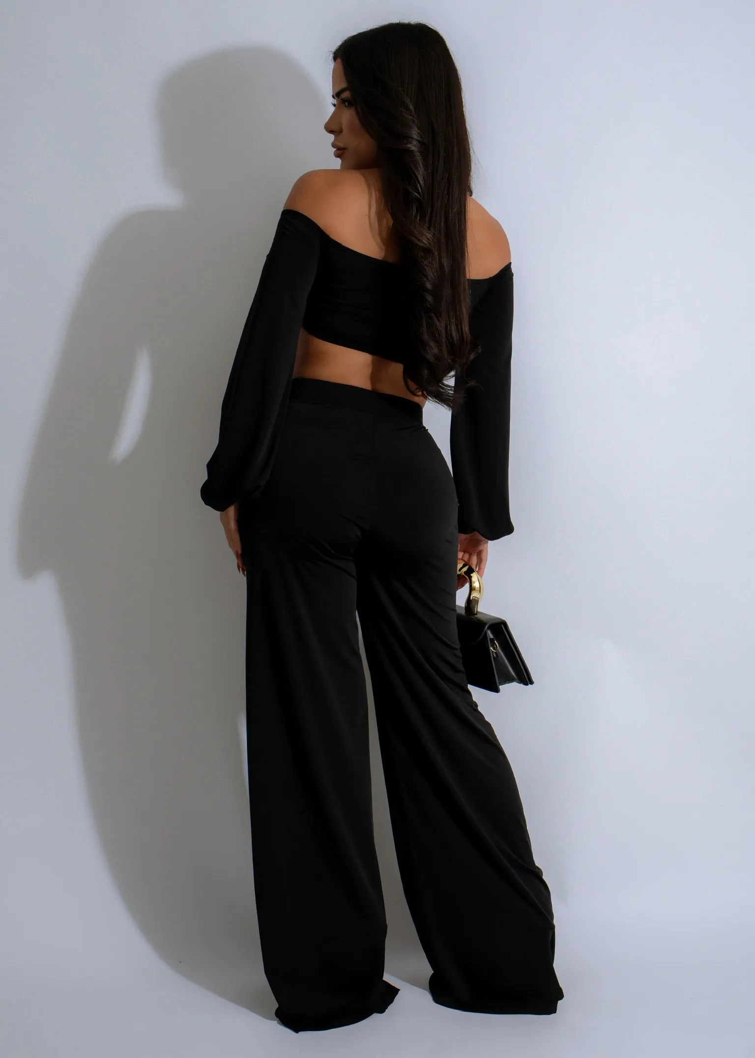 Sunset Serenade Pant Set Black