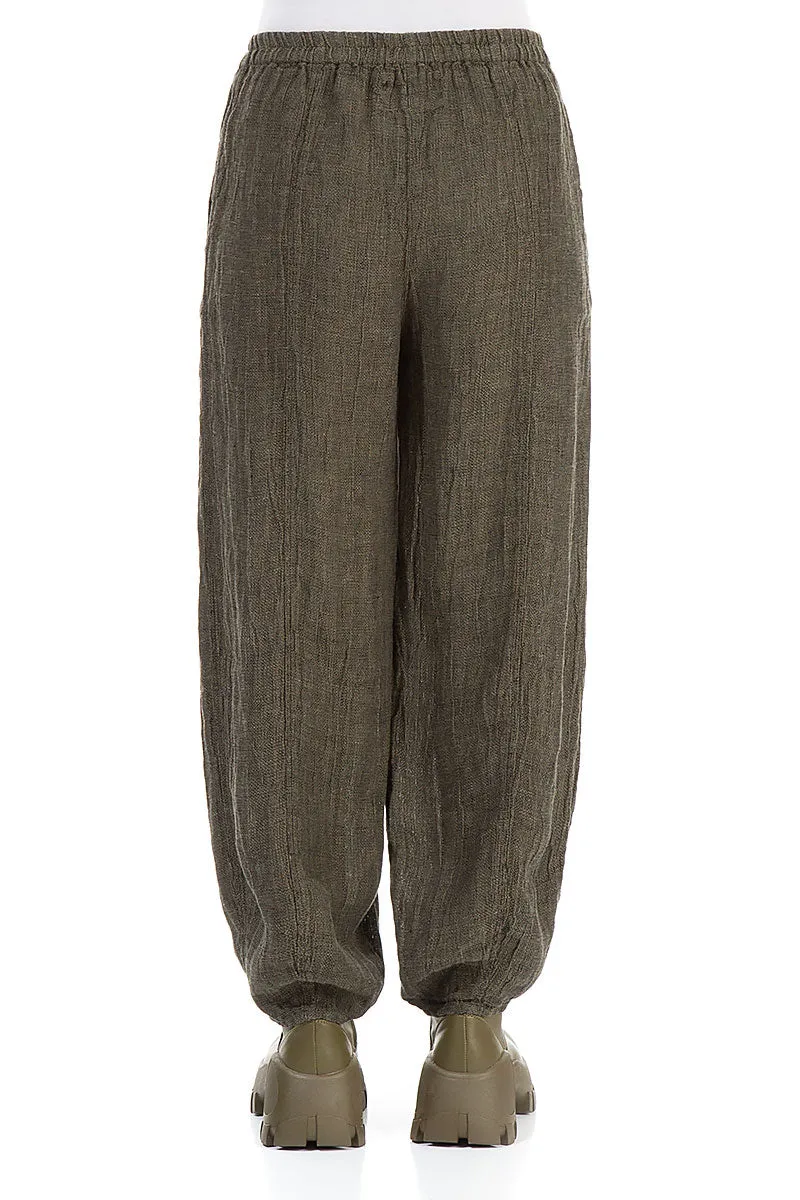 Taper Silver Sage Mélange Linen Trousers