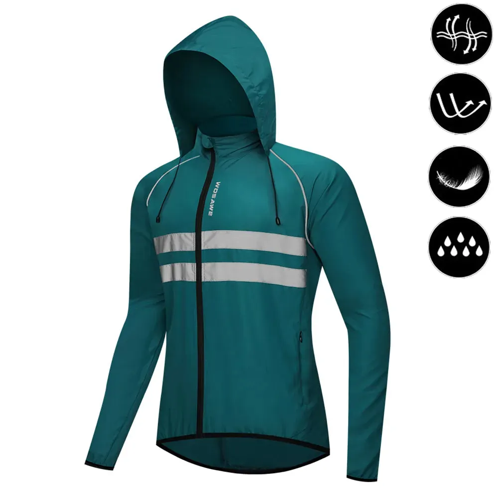 Ultralight Men's Cycling Windbreaker Reflective Jacket Windproof Water Resistant MTB Road Bicycle Long Jersey Wind Coat