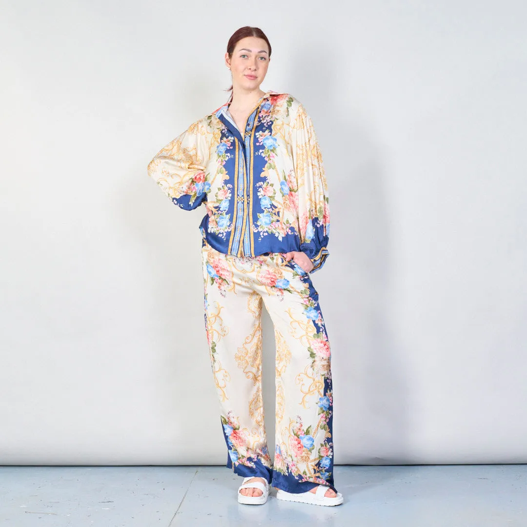 Vintage floral baroque print co-ord set wholesale