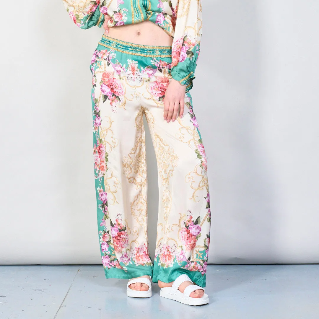Vintage floral baroque print co-ord set wholesale