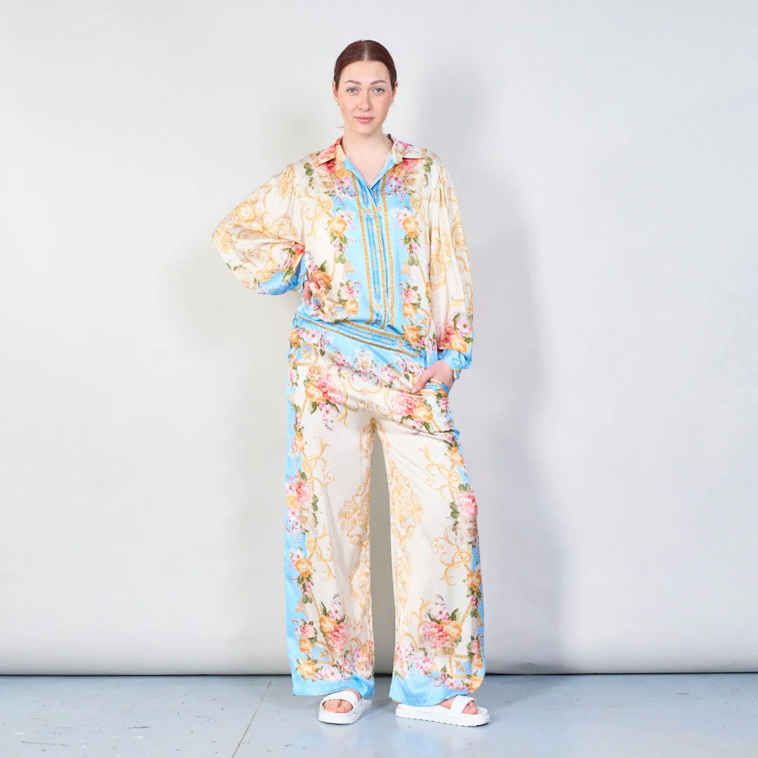 Vintage floral baroque print co-ord set wholesale