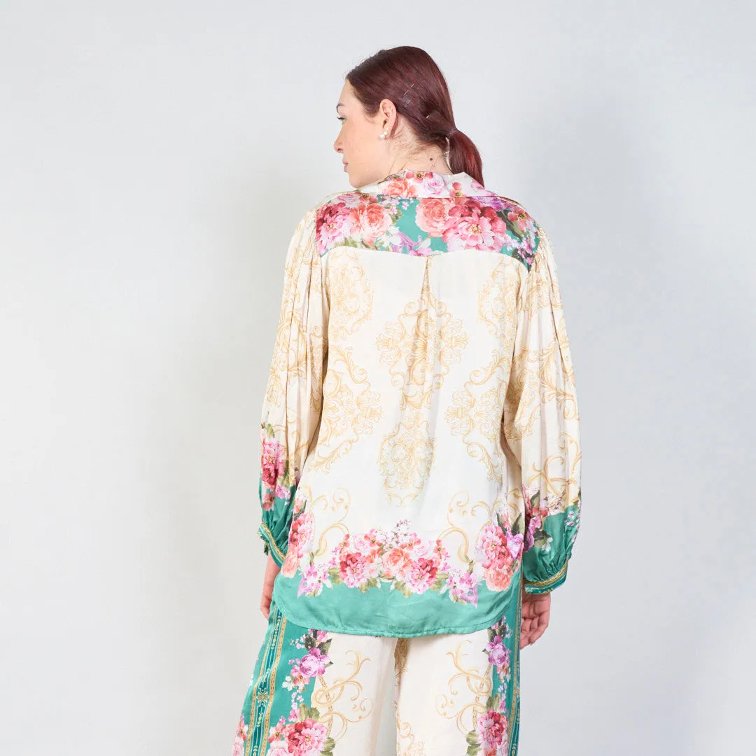 Vintage floral baroque print co-ord set wholesale