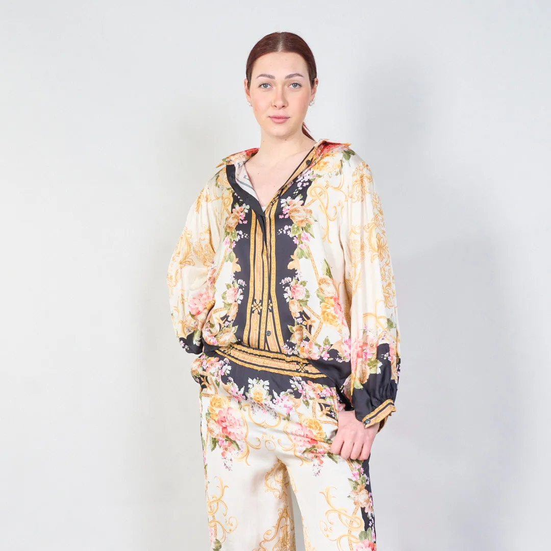 Vintage floral baroque print co-ord set wholesale