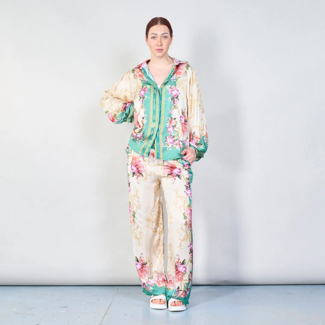 Vintage floral baroque print co-ord set wholesale