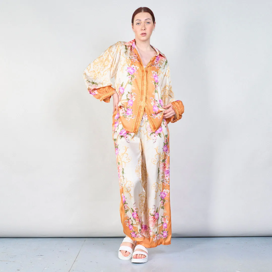 Vintage floral baroque print co-ord set wholesale