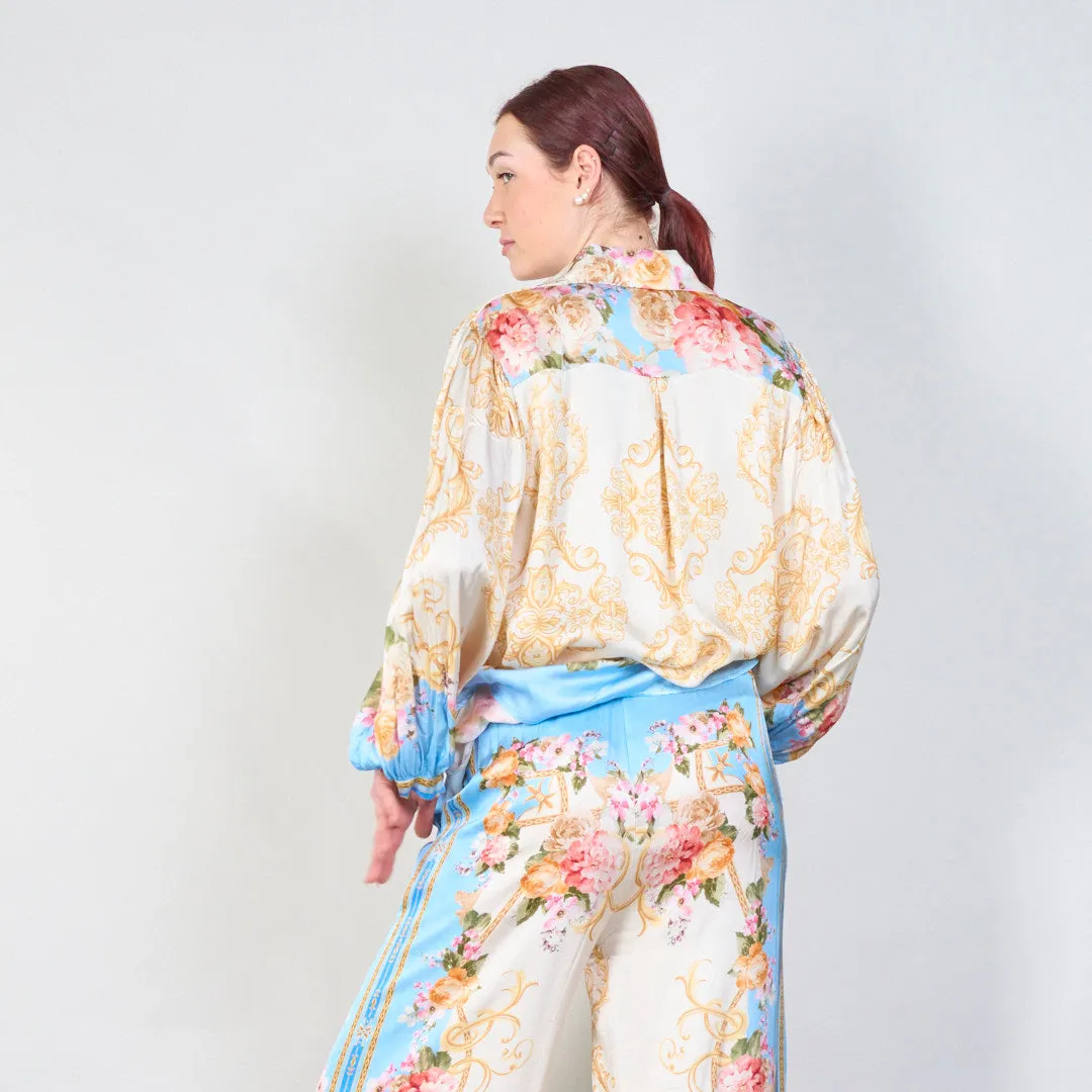 Vintage floral baroque print co-ord set wholesale