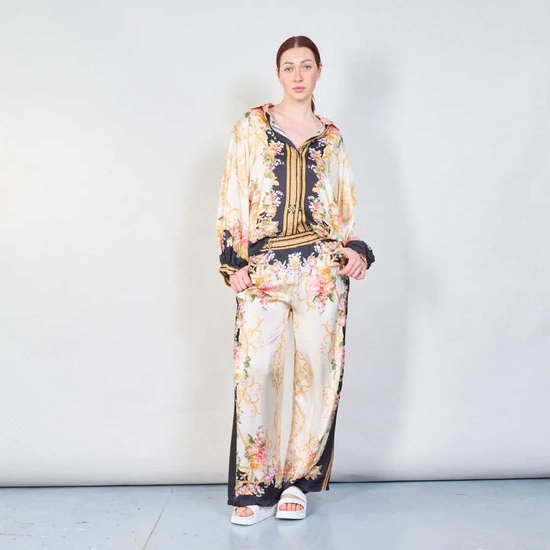Vintage floral baroque print co-ord set wholesale