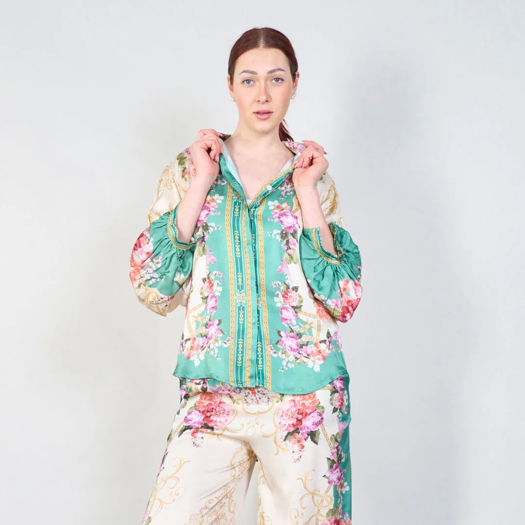 Vintage floral baroque print co-ord set wholesale