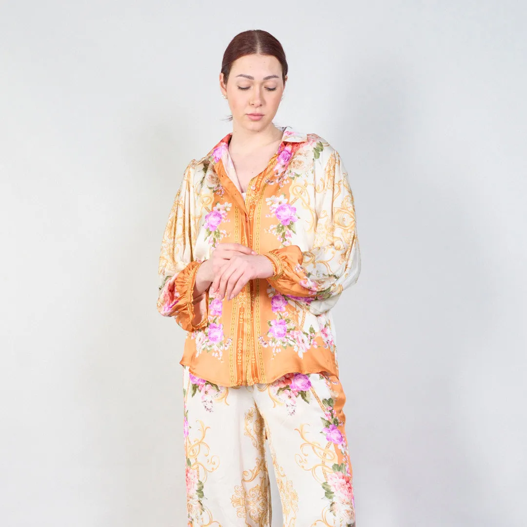 Vintage floral baroque print co-ord set wholesale