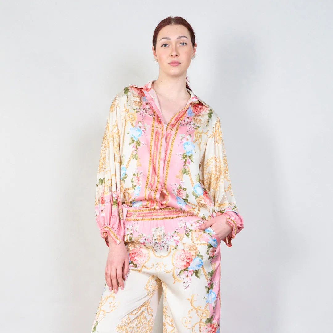 Vintage floral baroque print co-ord set wholesale