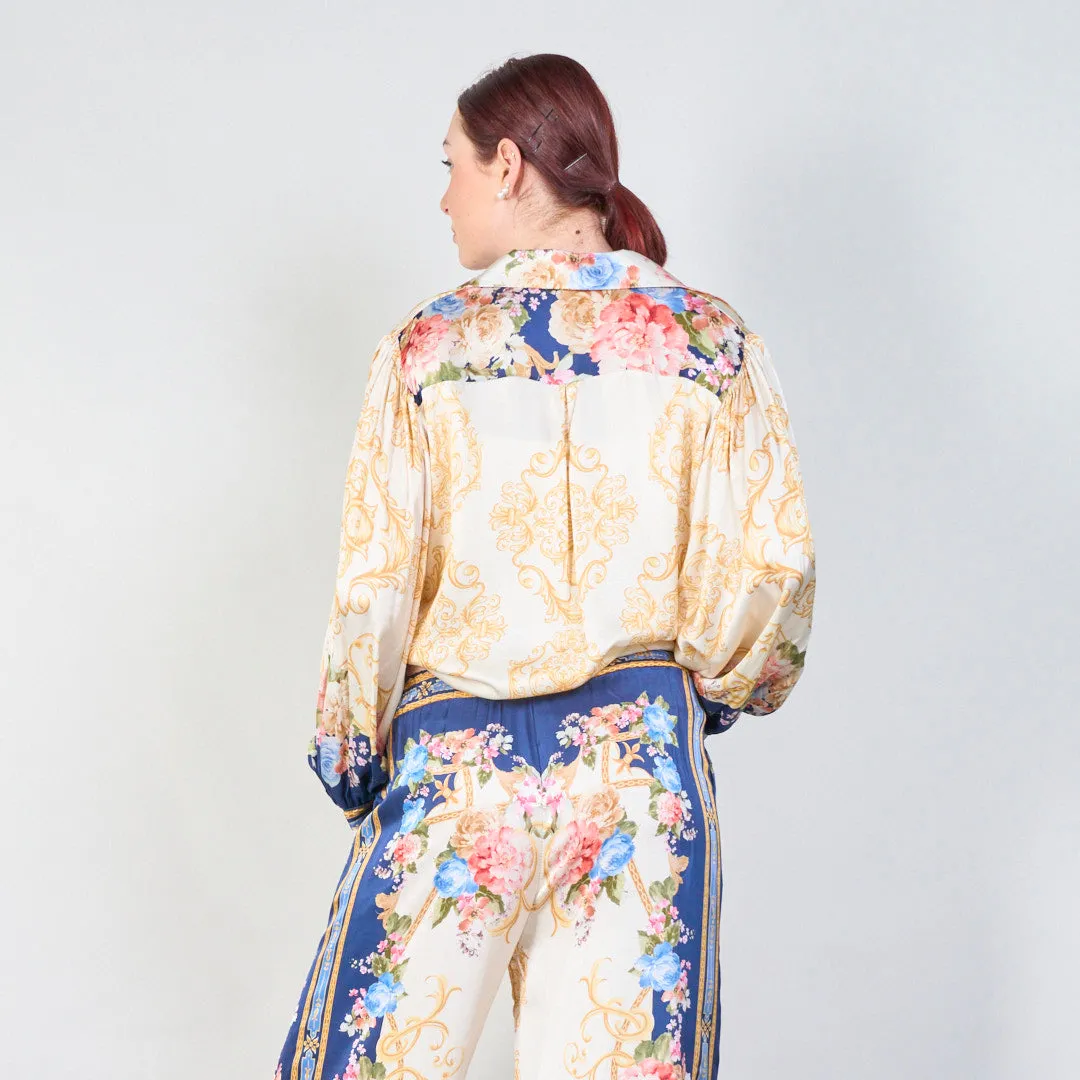 Vintage floral baroque print co-ord set wholesale
