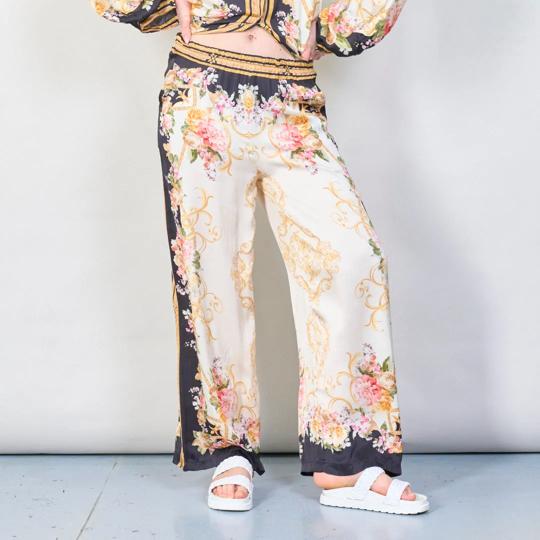 Vintage floral baroque print co-ord set wholesale
