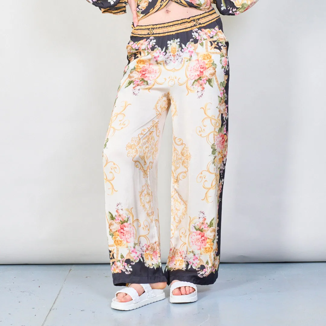 Vintage floral baroque print co-ord set wholesale