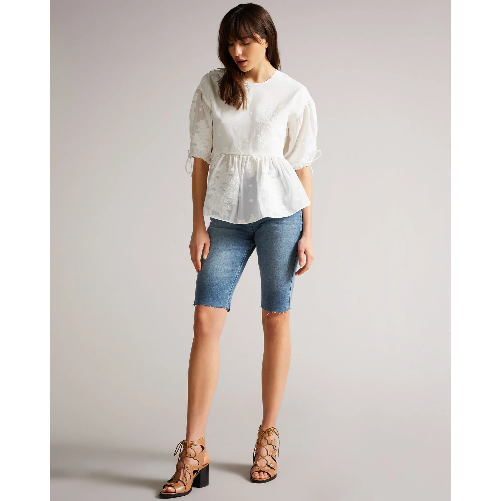 Women Wmp-Zithara-Denim Bermuda Short - Dk-Grey