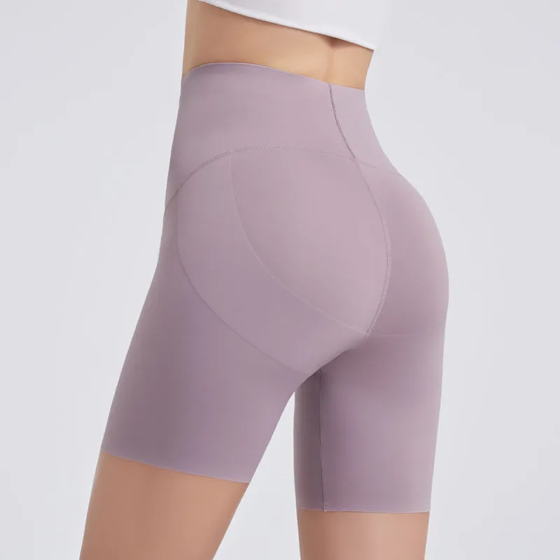 Women's High Waist Fitness Yoga Shorts Without Perspective