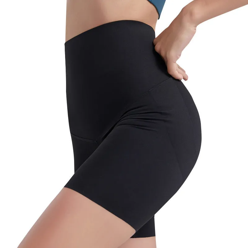 Women's High Waist Fitness Yoga Shorts Without Perspective