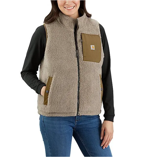 Women's Insulated Montana Puffer Vest - Reversible - Oak Brown